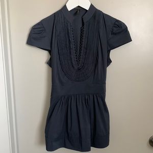 BCBGMaxAzria cotton blouse in Navy Size XS